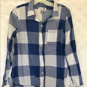 Plaid Blue top